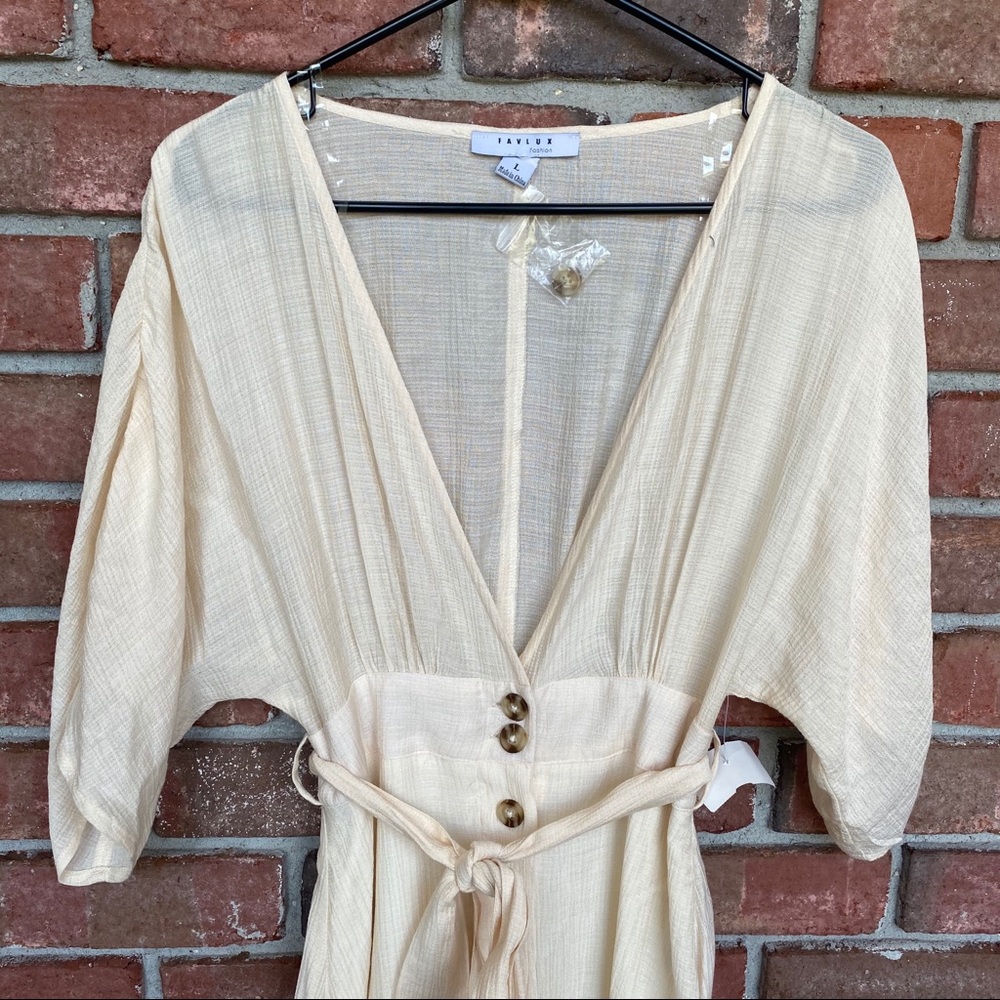 BUTTON DOWN MIDI DRESS